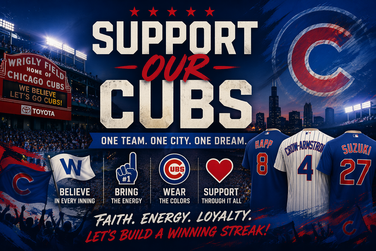 Support Our Cubs feature graphic