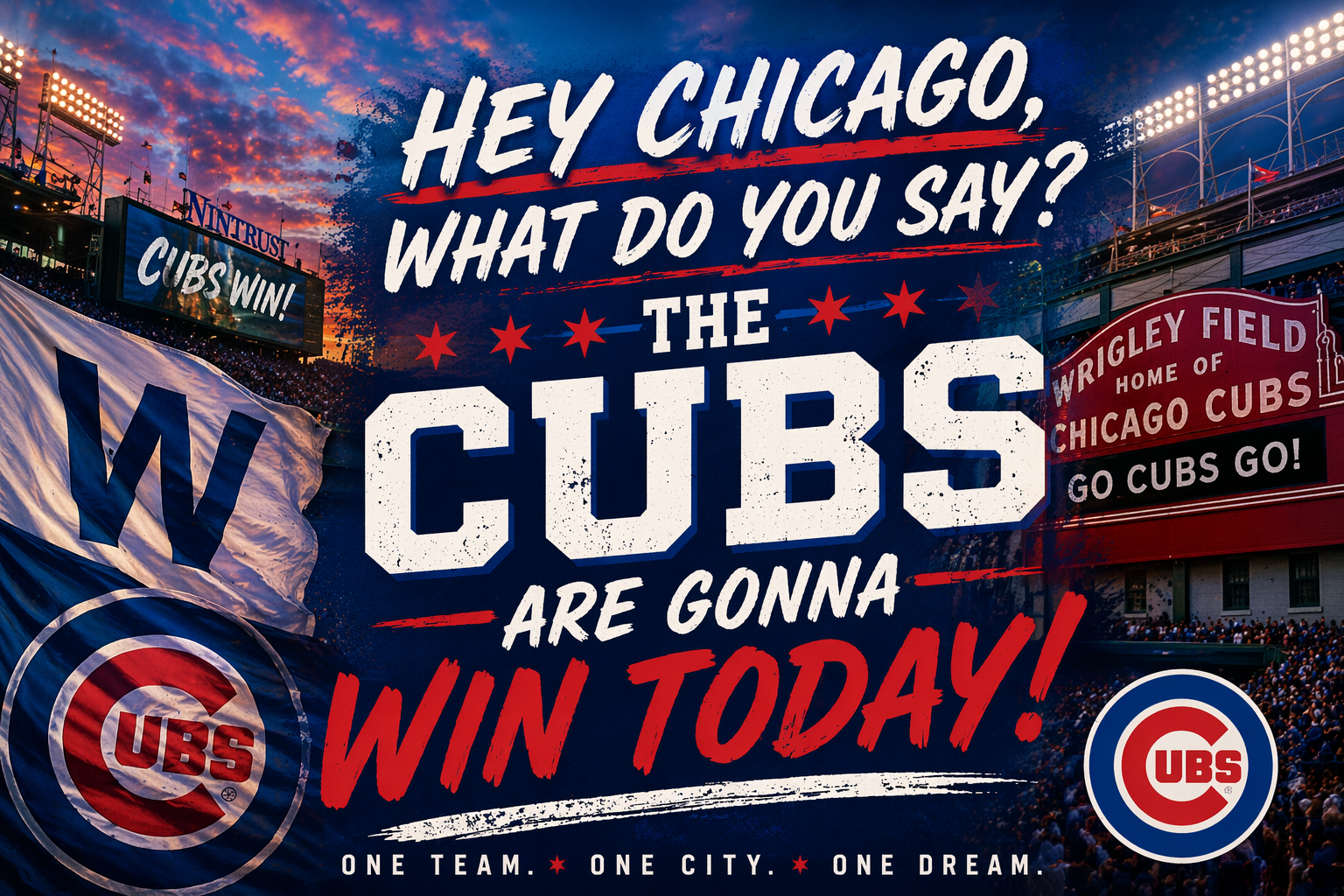 Cubs win hero graphic