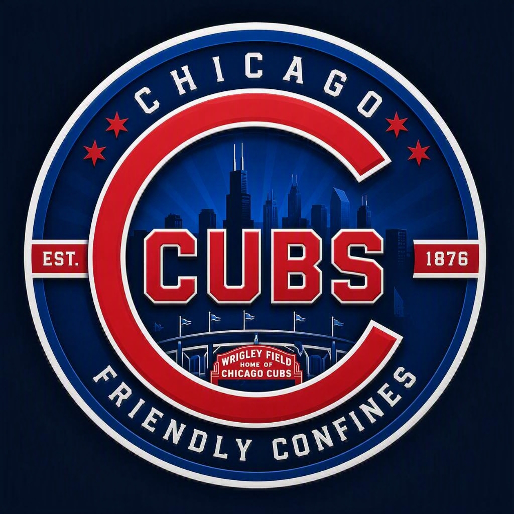 Friendly Confines custom Cubs logo