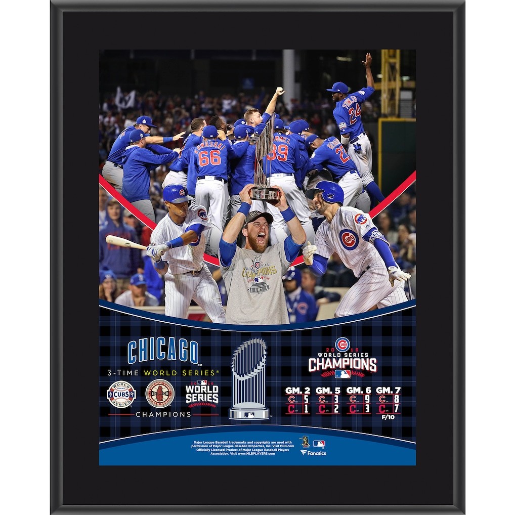 Chicago Cubs 2016 World Series Champions Sublimated Plaque