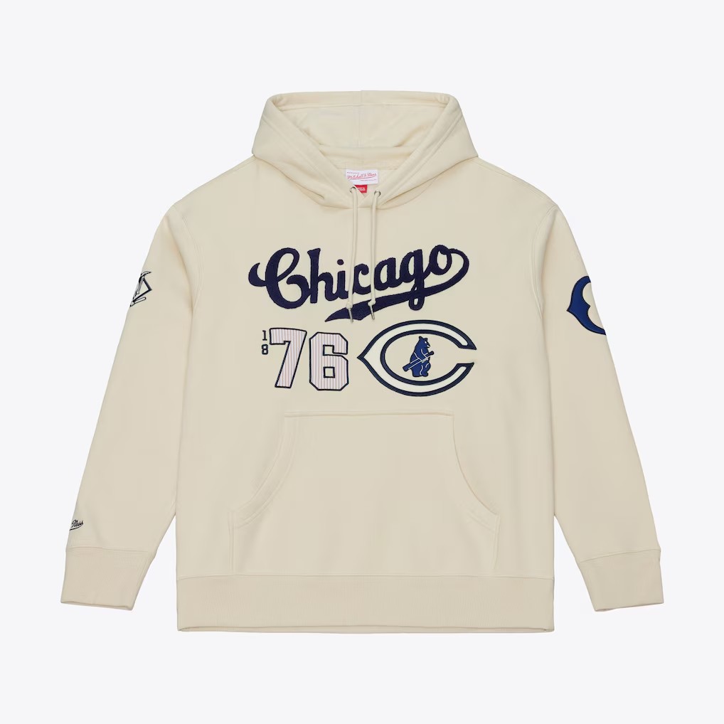 Mitchell & Ness Yacht Rock Fleece Hoodie · Cream