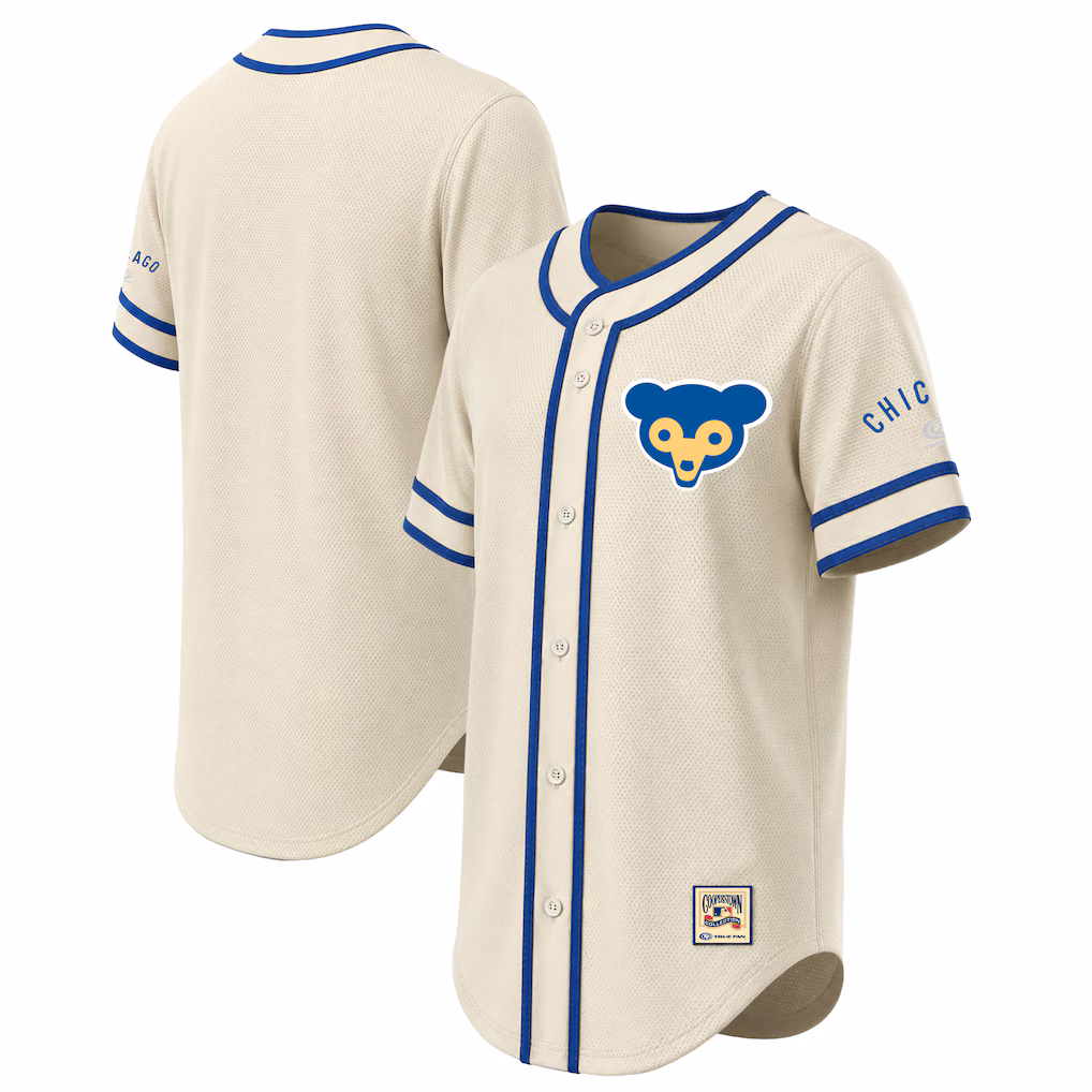 Chicago Cubs Stitches Throwback Fashion Jersey - Natural
